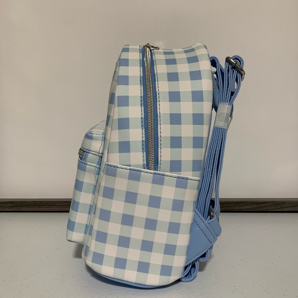 Loungefly x Sanrio Cinnamoroll Daisy Gingham Mini Backpack & Mini Zip Wallet-New - Picture 5 of 12